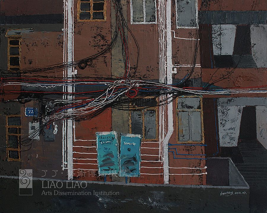 《老城线巷系列十五》100×80cm2016布面油画