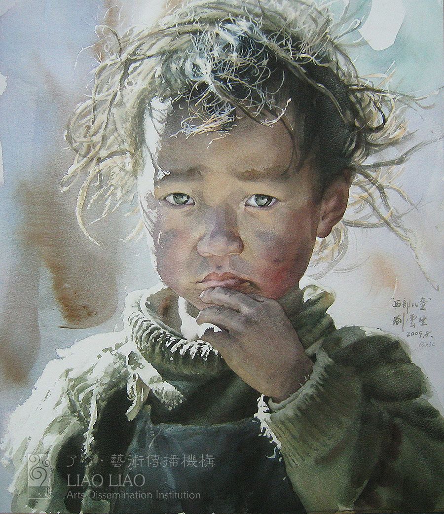 16  《西部儿童》  54×64cm