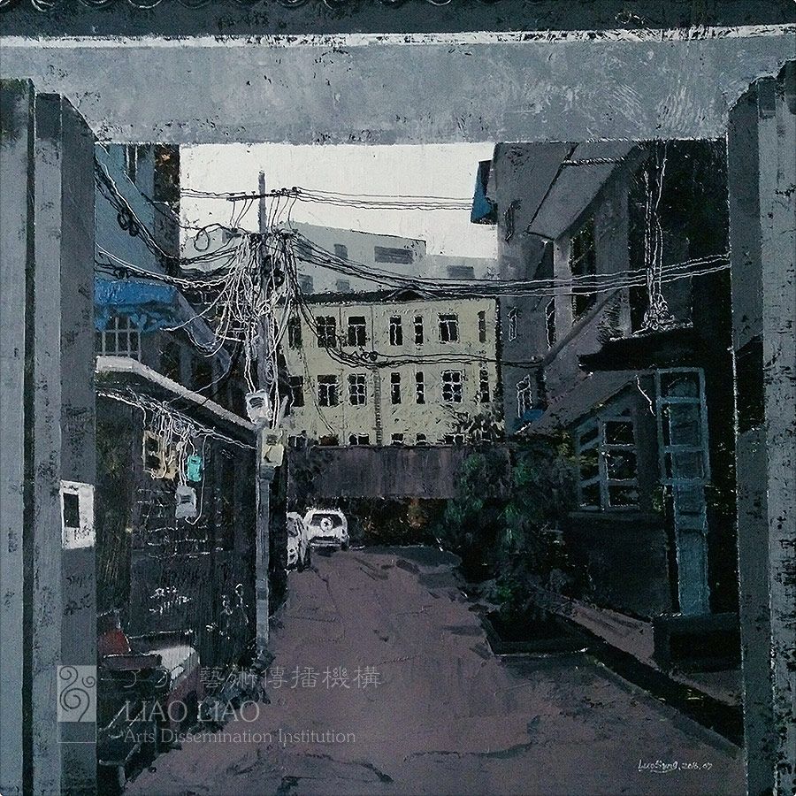 《老城线巷系列十八》99.5×99.5cm2016布面油画