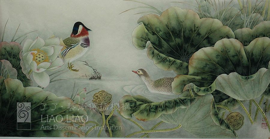 四尺4  《荷.鸳鸯湖》  130×65cm