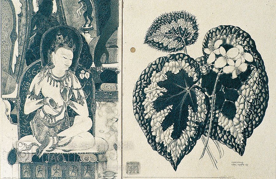 4  《花与佛》   29×19cm