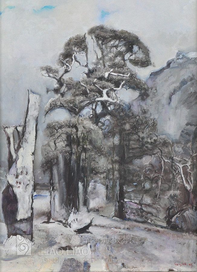 19  《野嶺·积雪》  40×56cm