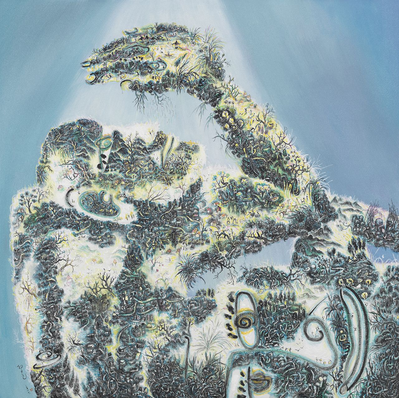 2《童年往事 No.2》100x100cm布面油画2017年