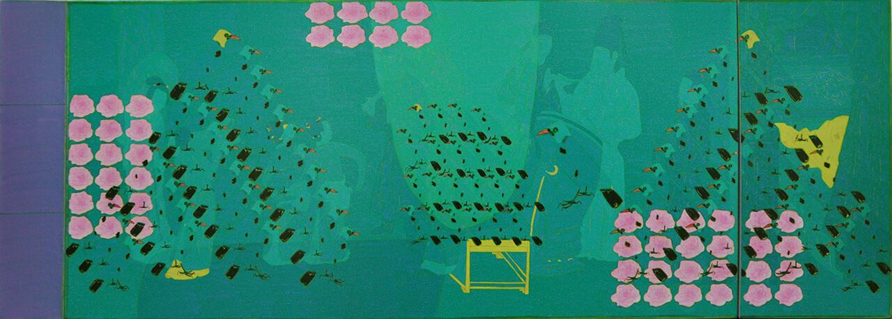 14《透·12.03.2013》200×70cm布面油画2013年