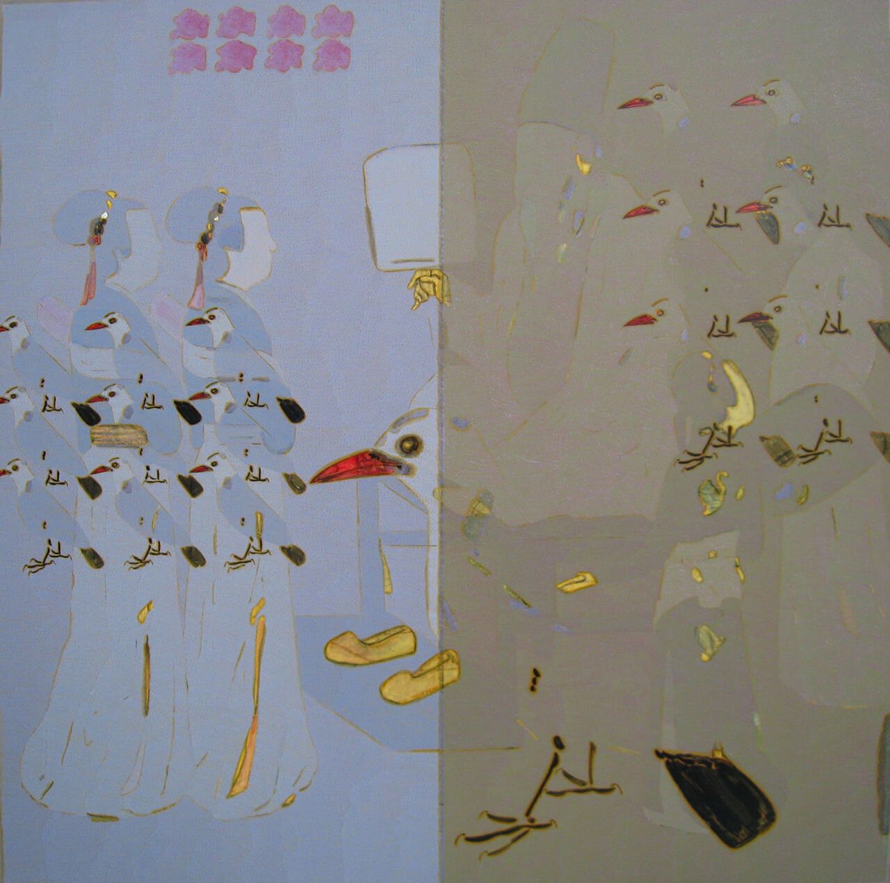 13《透-前 后 左 右》160×160cm布面油画2010年