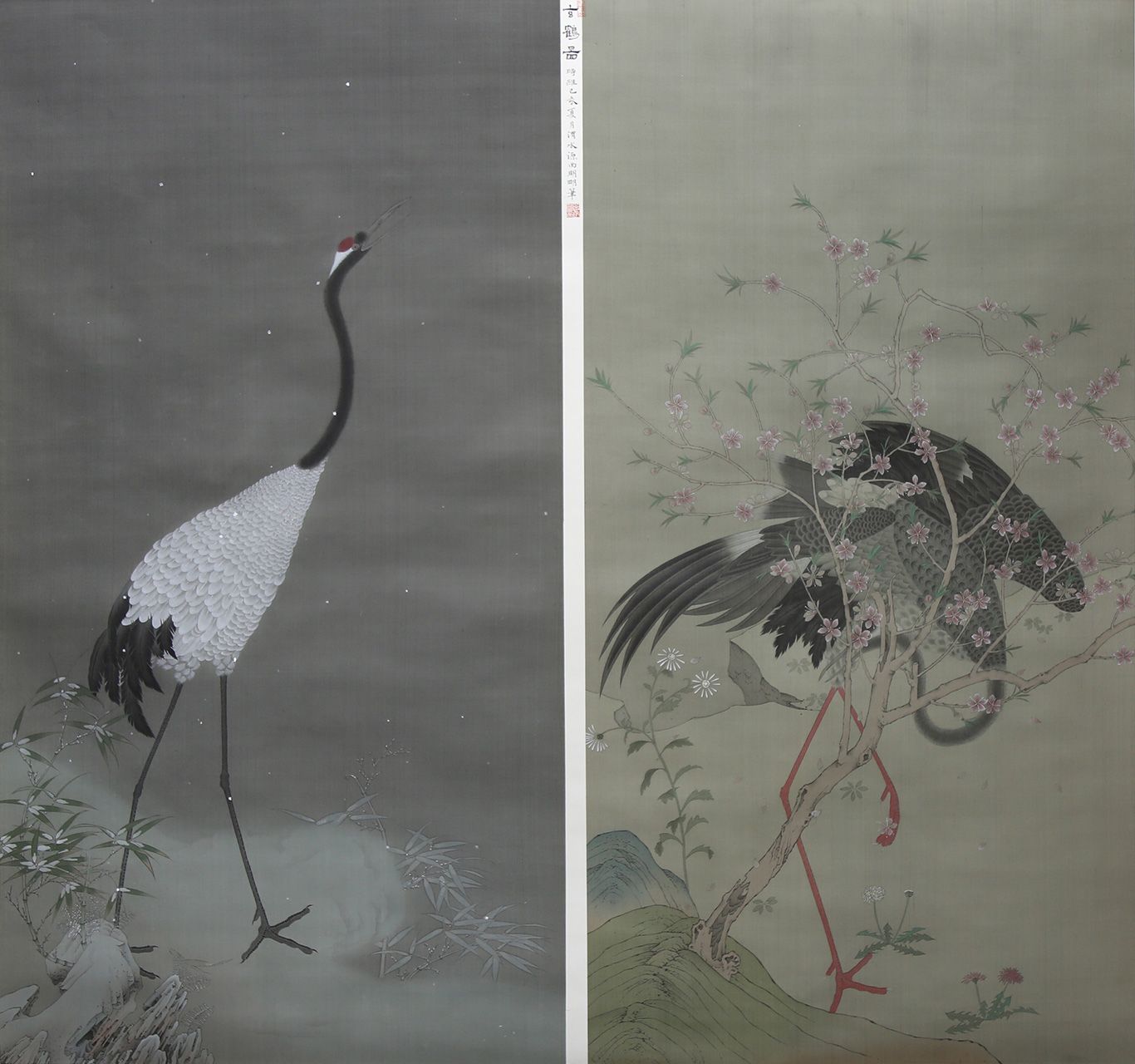 《玄鹤图》138.5×128.3cm绢本设色2019年