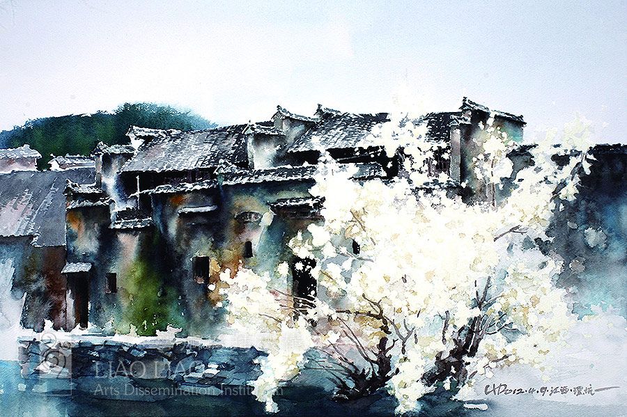 10  《老宅院即景》  77×52cm
