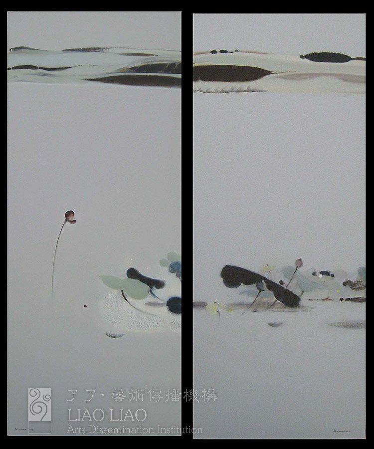 66-A-B  《荷》   60×150cm