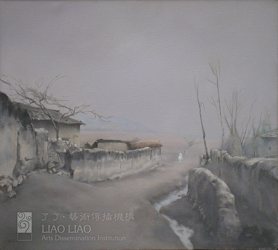 18  《通往布托坝子的村口》   65×50cm