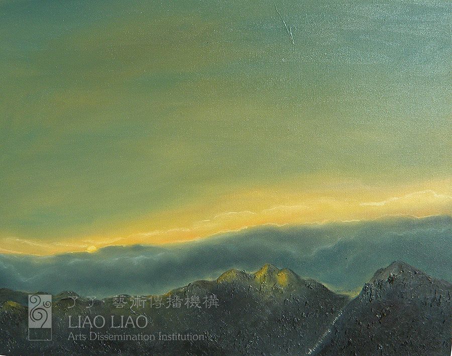 《山-夏晨》  50×60cm