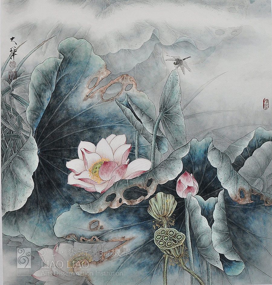 四尺斗78  《荷》  66×66cm