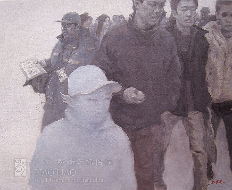 42  《北京游记·有千里眼、顺风耳的儿童》  50×40cm