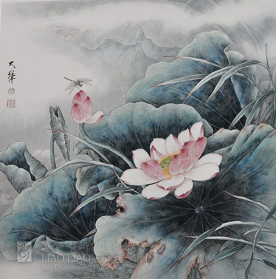 四尺斗77  《荷》  66×66cm